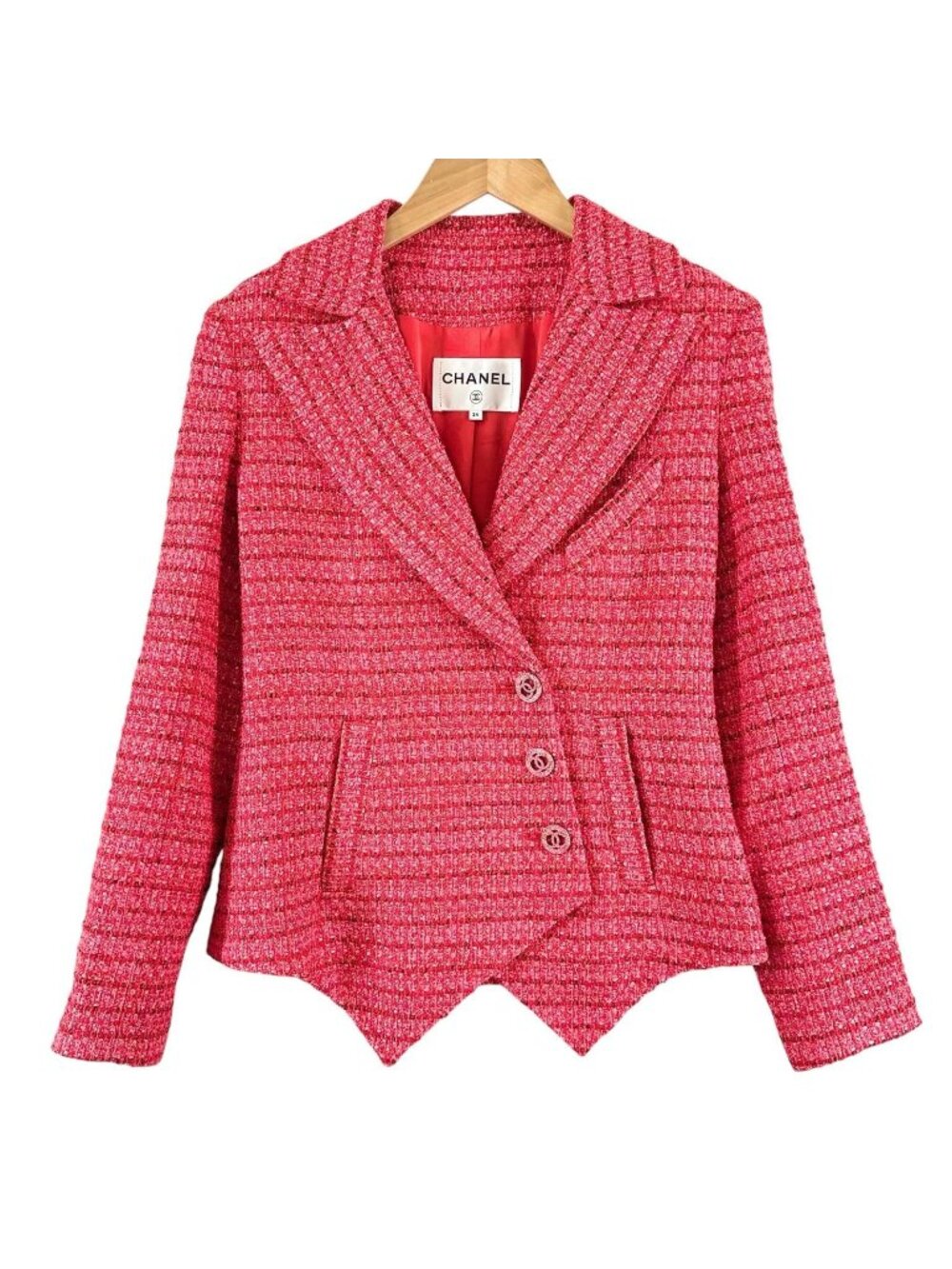 Chanel AW Jacket Cotton Red 34